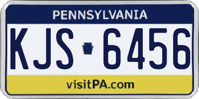 PA license plate KJS6456