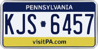 PA license plate KJS6457