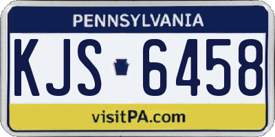 PA license plate KJS6458