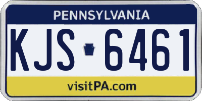 PA license plate KJS6461