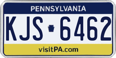 PA license plate KJS6462