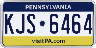 PA license plate KJS6464