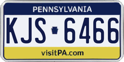 PA license plate KJS6466