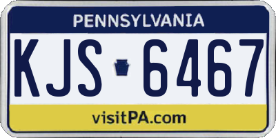 PA license plate KJS6467