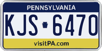 PA license plate KJS6470