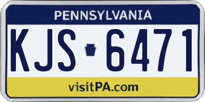 PA license plate KJS6471