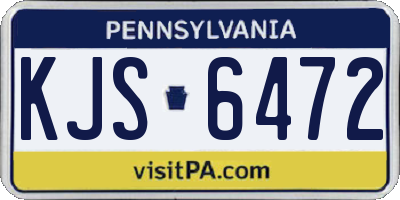 PA license plate KJS6472