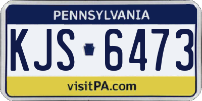 PA license plate KJS6473