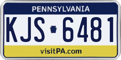 PA license plate KJS6481