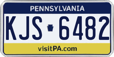 PA license plate KJS6482