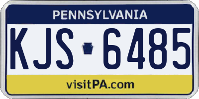 PA license plate KJS6485