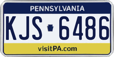 PA license plate KJS6486