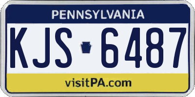PA license plate KJS6487