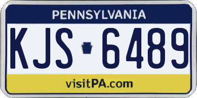 PA license plate KJS6489