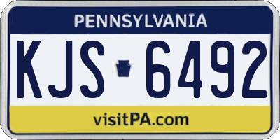 PA license plate KJS6492
