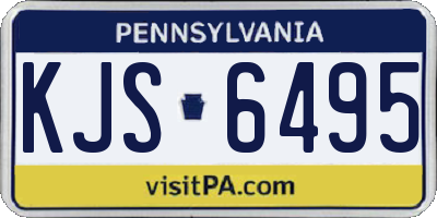 PA license plate KJS6495