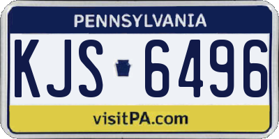 PA license plate KJS6496