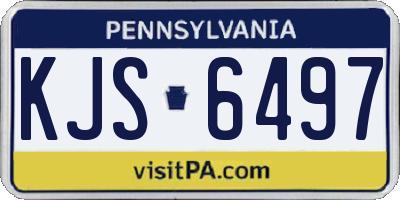 PA license plate KJS6497