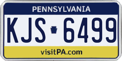 PA license plate KJS6499
