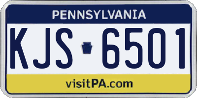 PA license plate KJS6501