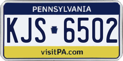 PA license plate KJS6502