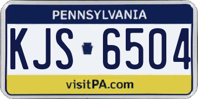 PA license plate KJS6504