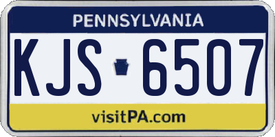 PA license plate KJS6507