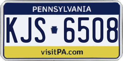 PA license plate KJS6508