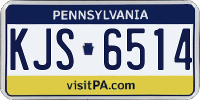 PA license plate KJS6514