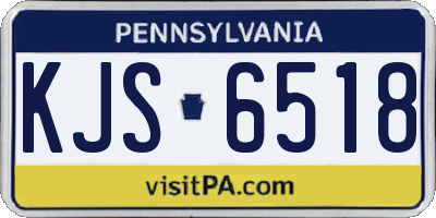 PA license plate KJS6518
