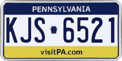 PA license plate KJS6521