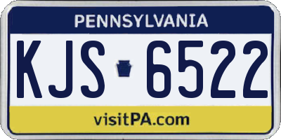 PA license plate KJS6522