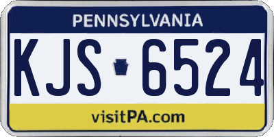 PA license plate KJS6524