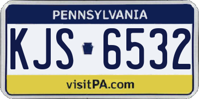 PA license plate KJS6532
