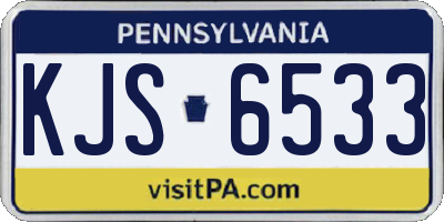 PA license plate KJS6533