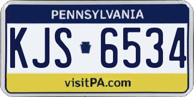 PA license plate KJS6534