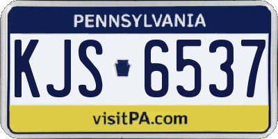PA license plate KJS6537