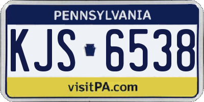 PA license plate KJS6538