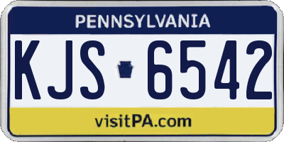 PA license plate KJS6542