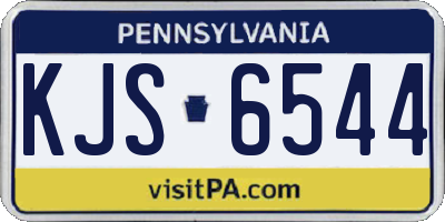 PA license plate KJS6544