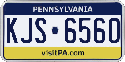PA license plate KJS6560