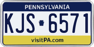 PA license plate KJS6571
