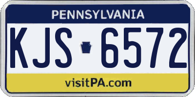 PA license plate KJS6572