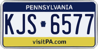 PA license plate KJS6577