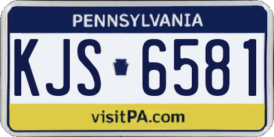 PA license plate KJS6581