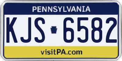PA license plate KJS6582