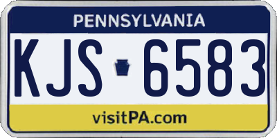 PA license plate KJS6583