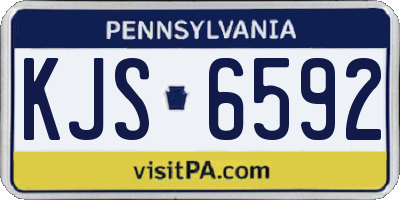 PA license plate KJS6592