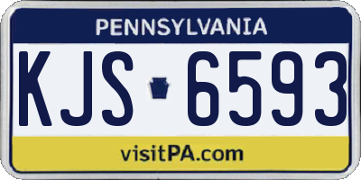 PA license plate KJS6593