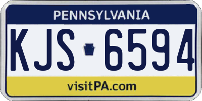 PA license plate KJS6594